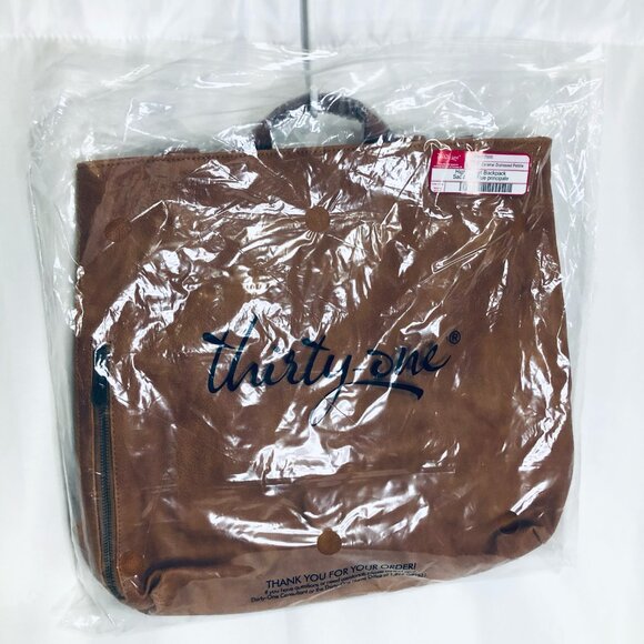 Thirty One High Street Backpack (NWT) Caramel Distressed Pebble main image 5